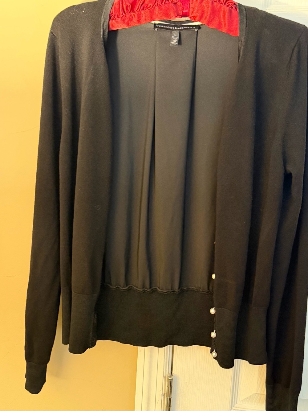 Black House White Market BlacWomen's Open Front Cardigan with Decorative Buttons